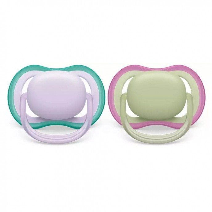 Avent Soothers Ultra 0/6m Green Pink