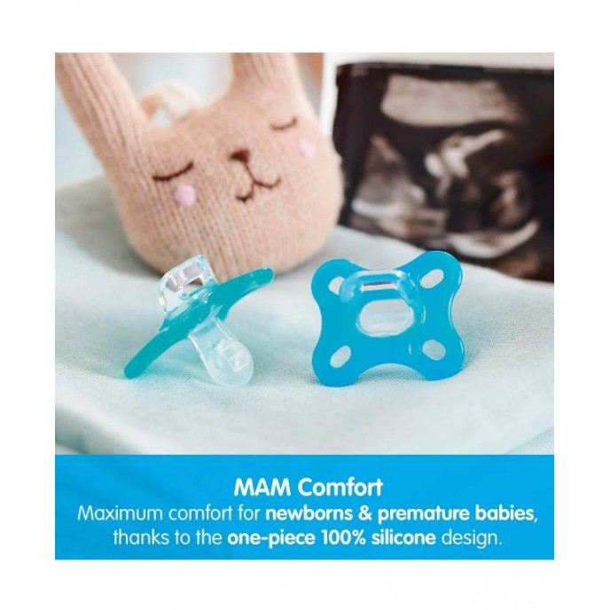 Mam Soothers 0-2m Comfort Blue