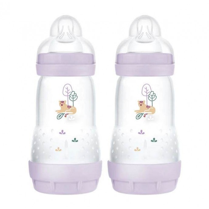 Mam Anti-Colic Bottle 260ml 2pk Lilac