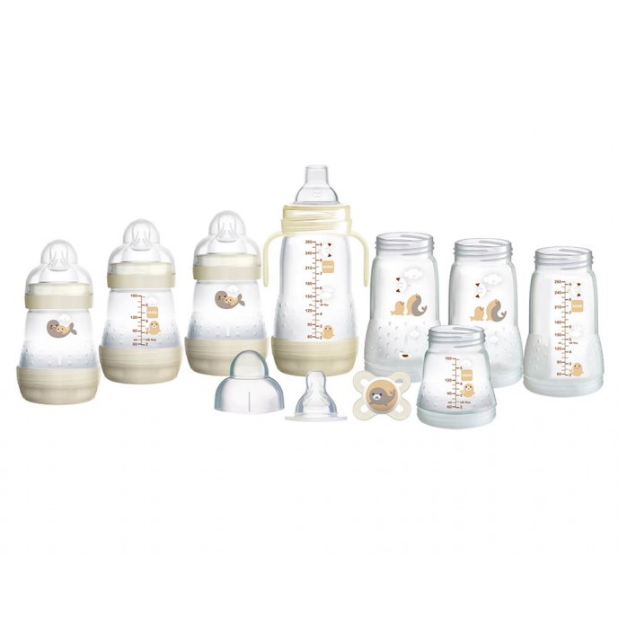 Mam Bottle Set Easy Start Small 11pc Beige