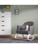 Obaby Rocking Chair Roundback - White with Grey