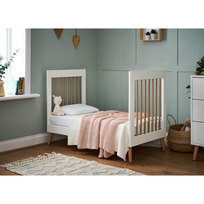 Obaby Cotbed Mini Maya White with Natural