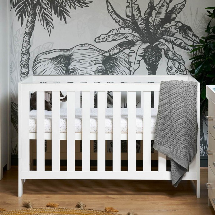 Obaby Cotbed Nika White Wash