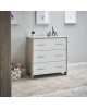 Obaby Changing Unit Nika Grey Wash and White