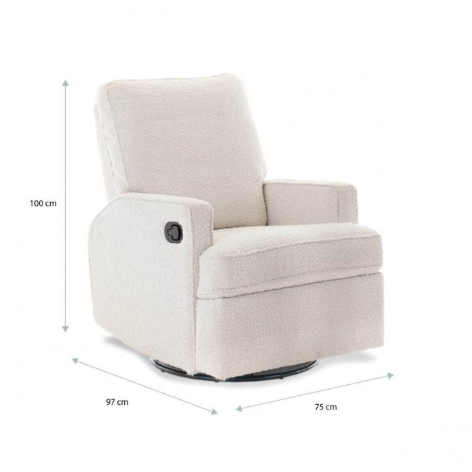 Obaby Swivel Glider Chair Madison Pebble