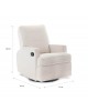 Obaby Swivel Glider Chair Madison Pebble