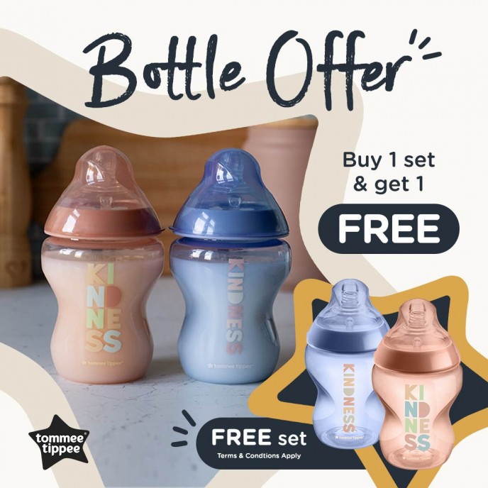 Tommee Tippee Bottle Offer 260ml Pink Lilac Buy 1 Get 1 Free