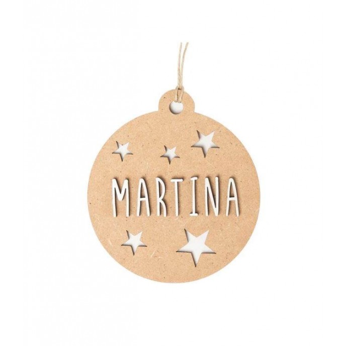 Vintiun Personalised Christmas Ornament Bauble Wood