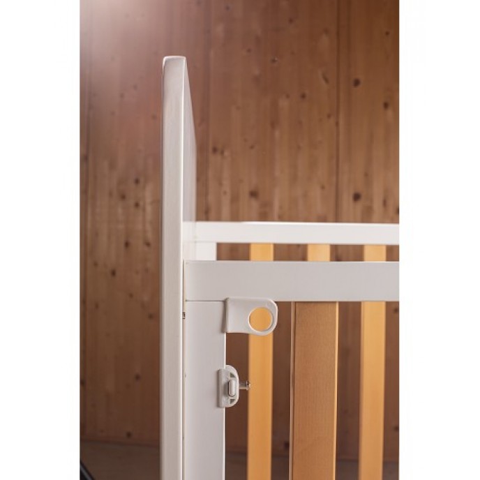 Interbaby Cot Star White with Natural 