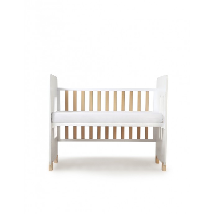 Interbaby Cot Star White with Natural 