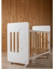 Interbaby Cot Star White with Natural 