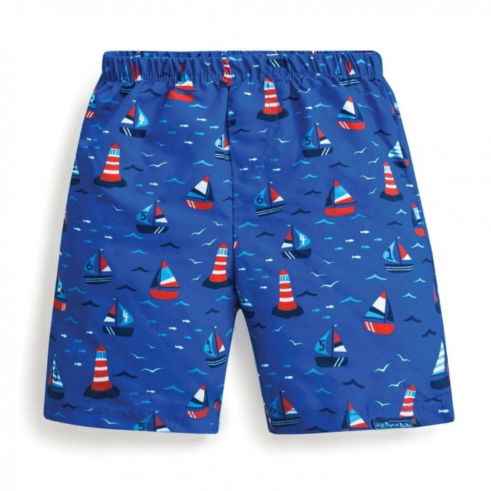 Jojo Maman Bebe Swim shorts with Nappy Regatta