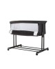 Chipolino Bedside Crib Zen Obsidian