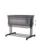 Chipolino Bedside Crib Zen Granite