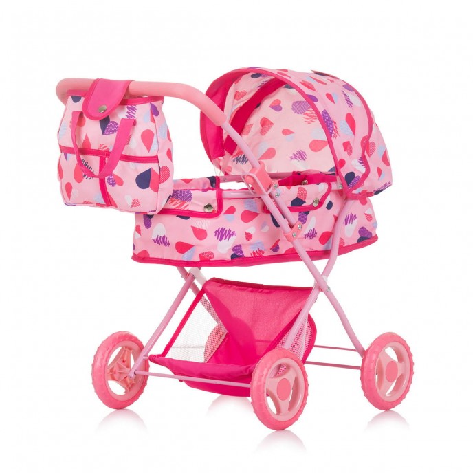 Chipolino Doll Stroller Dora Hearts