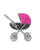 Chipolino Doll Stroller Daisy Grey Pink Linen