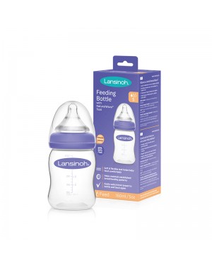 Lansinoh Momma Breastmilk Feeding Bottle,160Ml, 5 Ounces, With Naturalwave Slow  Flow Nipple