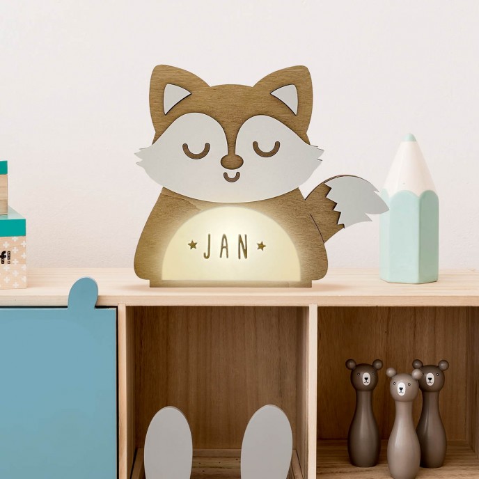 Vintiun Personalised Light Up Animal Lamp Fox