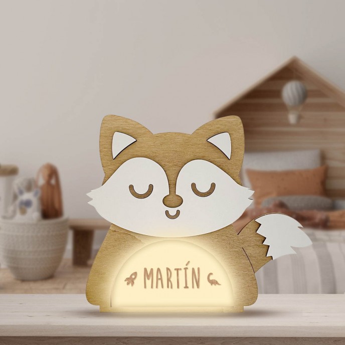 Vintiun Personalised Light Up Animal Lamp Fox