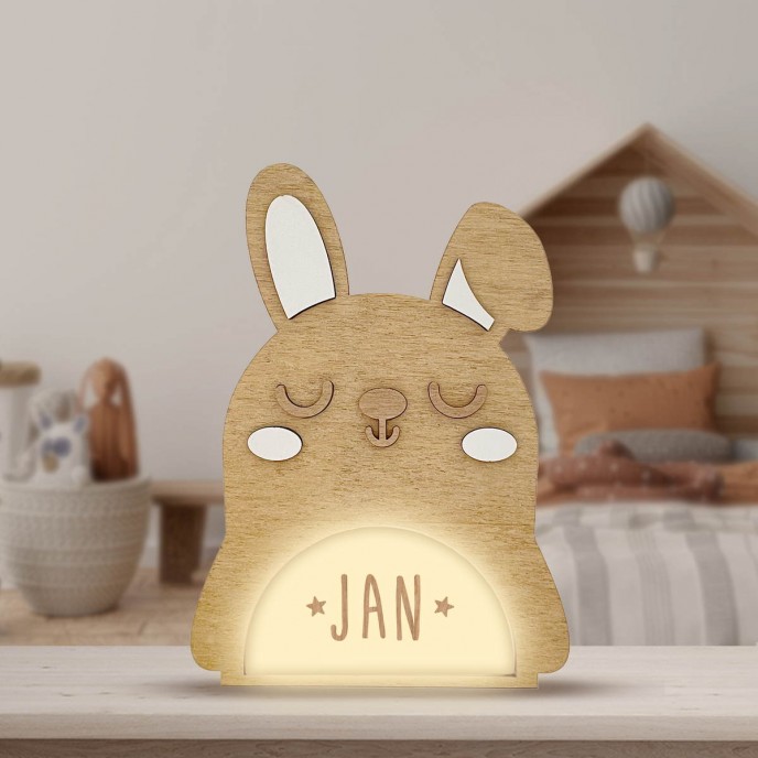 Vintiun Personalised Light Up Animal Lamp Rabbit