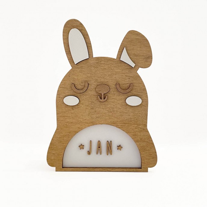 Vintiun Personalised Light Up Animal Lamp Rabbit