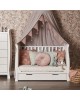 OBaby Cotbed Mini Stamford Sleigh White